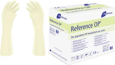 Produktbild von Reference™ OP-Handschuh Naturlatex gepudert, aus Latex, gepudert, 1 Packung = 50 Paar