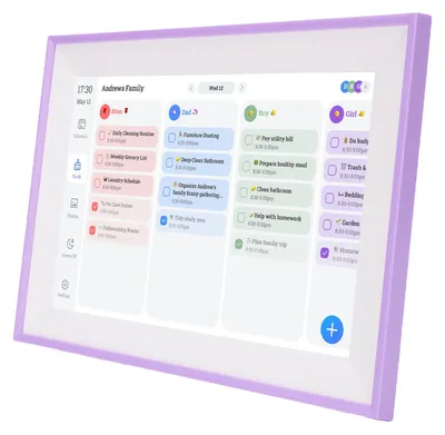 Produktbild von 10,1-Zoll-Smart-Digitalkalender mit LCD-Touchscreen – elektronischer Kalender und Aufgabenliste für Zuhause und das Büro, violett
