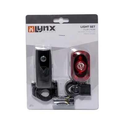 Immagine prodotto di Illuminazione a LED per biciclette faro e luce posteriore Lynx nero / rosso per anteriore e posteriore