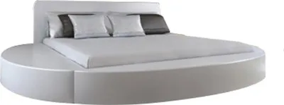 Produktbild von Rundes Bett Rund Design Betten Leder  Doppel Luxus Hotel Gestell Schlaf Zimmer