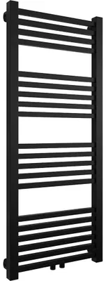Productafbeelding van CERANO - Badkamerradiator Franko - centrale aansluiting 50mm/zijdelingse aansluiting - 392W - mat zwart - 1200x500 mm