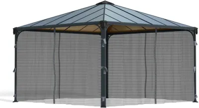 Image de Palram - Canopia moustiquaire en polyester pour pavillon Palermo 4300 Anthracite
