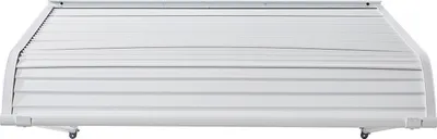 Image de SucceBuy Marquise de fenêtre Auvent de porte Protection solaire Abri en aluminium 101,6x106,6x51cm
