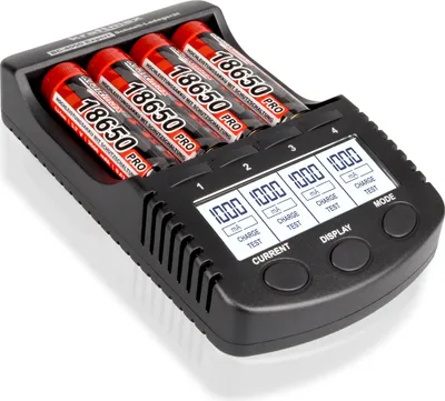 Produktbild von BC-4000 EXPERT - Universal Akku Ladegerät mit LCD-Display - NEUESTE VERSION mit SMART Li+ Technology - für Li-ion und Ni-MH Akkus der neuesten Generation