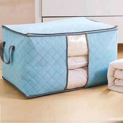 Produktbild von Behälter / Hülle für Bettzeug / Decke / Kleidung - hellblau, klein