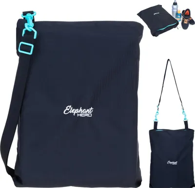 Produktbild von Turnbeutel Sportbeutel Kinder Jungen Mädchen Elephant Hero Signature Attach Bag Gym Turnen Schule Kleiderbeutel Schultergurt gymbag 13019 Tiff Türkis Black