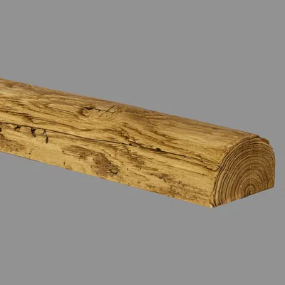 Produktbild von HOMESTAR Deckenbalken Rund Holz Imitat Eiche, 9 x 6 cm, Länge 2 m, hellbraun (PU Balken)