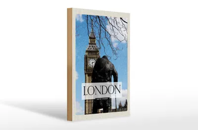 Produktbild von Holzschild Reise 20x30cm London UK Big Ben Reiseziel