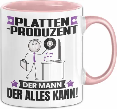 Produktbild von Plattenproduzent Tasse Geschenk für Plattenproduzent Der Mann Der Alles Kann Geschenkidee zum Geburtstag (Rosa)