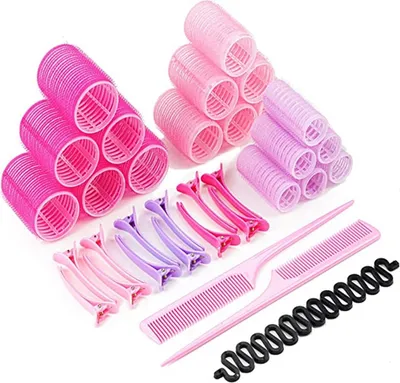 Produktbild von 33 Stücke Lockenwickler Set, Haarwickler, Hair Rollers Groß 3 Verschiedene GrößEn, Keine Hitze Erforderlich Geeignet