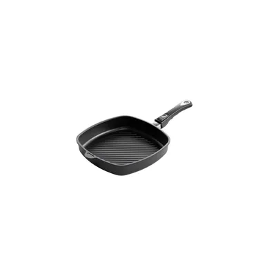 Zdjęcie produktu dla Patelnia AMT Gastroguss grillowa kwadratowa 28x28cm BEZ INDUKCJI