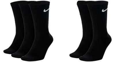 Produktbild von 5 Paar Nike Everyday Lightweight Crew SX7676 Tennis Socke - Farbe: Schwarz - Größe: 38-42