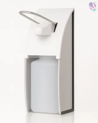 Produktbild von Dosierspender, Armhebelspender, EURO-Spender, KUNSTSTOFF, FIX, 500ml, klein : Farbe -  weiß-transparent Farbe:  weiß-transparent