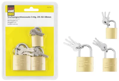 Zdjęcie produktu dla EASY WORK Vorhangschlosssatz 3-teilig. 6 Stück Verkaufseinheit 262765 4303391771464