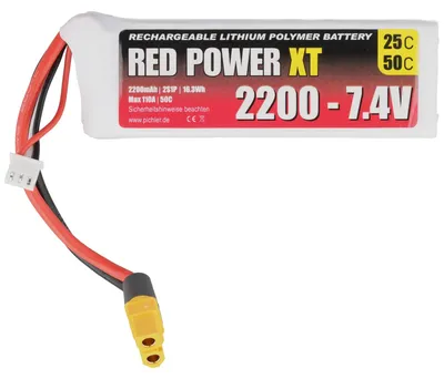 Zdjęcie produktu dla Akumulator LiPo RED POWER XT 2200 – 7,4 V