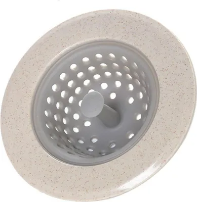 Produktbild von INF 2er-Pack Spülbecken Sieb - Küchenspüle Abflussfilter und Haarfänger Beige