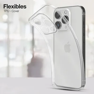 Produktbild von Slim Cover für Apple iPhone 15 Pro Hülle Transparent Flexibel Elastisch Backcover Schutzhülle Handyhülle