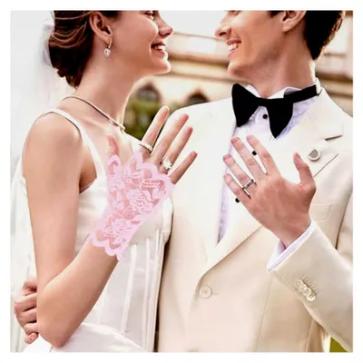 Produktbild von Fingerlose Spitzenhandschuhe für Damen, florale Handschuhe für Hochzeiten