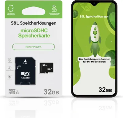 Produktbild von microSD Speicherkarte S&L für Honor Play9A - Speicherkapazität: 32 GB