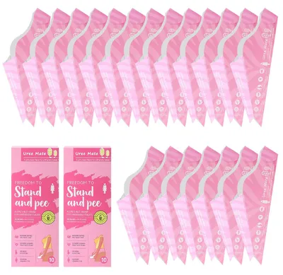 Imagen del producto de Orinal portátil para mujeres, 40 unidades, desechable, impermeable, ideal para actividades al aire libre y viajes