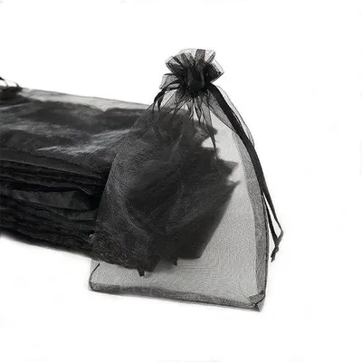 Produktbild von Organza-Schutzbeutel 50er-Pack - Geschenkbeutel mit Schleifdraht - Dekorationsschutzbeutel - Süßigkeitenbeutel - Hochzeit/Feier - Maß 7x9 cm