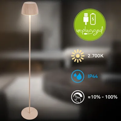 Produktbild von LED Stehlampe kabellos LED Stehleuchte Standleuchte Akku Wohnzimmer dimmbar