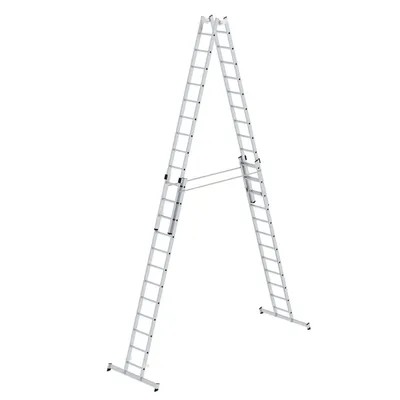 Produktbild von MUNK Günzburger Steigtechnik Sprossen-Stehleiter 4-teilig mit nivello®-Traverse 4x12 Sprossen