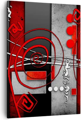 Produktbild von Bild auf Leinwand - Leinwandbild - Einteilig - Grafik geometrische figuren kreis - 50x70cm - Wand Bild - Wandbilder - Leinwanddruck - Wanddekoration - Leinwand bilder - Wandbild - PA50x70-0599