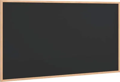Zdjęcie produktu dla vidaXL Tablica kredowa z ramą z litego drewna sosnowego czarna 100 x 55 cm