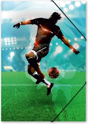 Produktbild von itenga Gummizugmappe Sammelmappe Zeichenmappe A4 PP Motiv FUSSBALL
