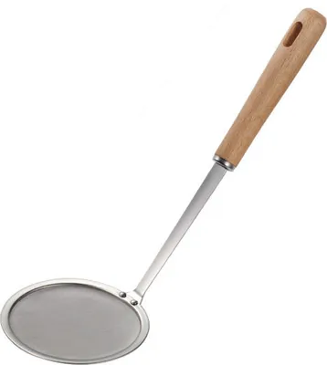 Produktbild von Ölfilterlöffel aus Edelstahl, schnelle Filterung, Feuchtigkeitsentfernung, ergonomisches Design mit Aufhängeloch, hitzebeständige Ablassschaufel