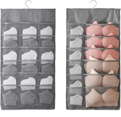 Produktbild von Kleiderschrank-Organizer für Unterwäsche, Socken und BHs mit 30 Fächern, faltbarer Stofforganizer, platzsparende Aufbewahrungslösung für Wand, Tür und Kleiderschrank