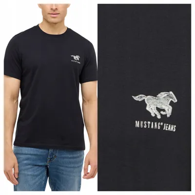 Obrázok produktu pre Mustang | Pánske tričko Austin, čierna bavlna, veľkosť S