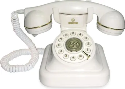 Immagine prodotto di Brondi BROVINTAGE20W Telefono da Tavolo Retro' Bianco