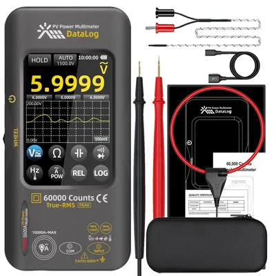 Produktbild von Digitalmultimeter, 60000 Zählungen, AC/DC-Leistungsmessung, Mit flexiblem Klemmen