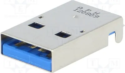 Produktbild von 1x Stecker USB 3.0 horizontal USB A vergoldet GSB316441CEU USB und IEEE1394-Steckve