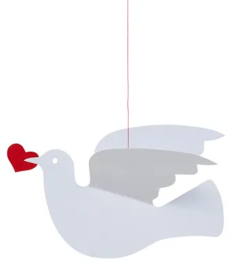 Productafbeelding van Flensted Mobiles - Mobiel "Liebestaube" (Liefdestuil)