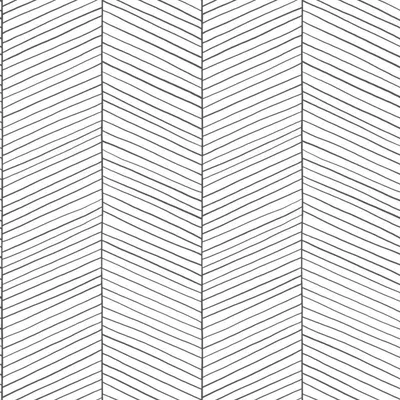 Produktbild von ESTAhome Tapete Fischgrätmuster Schwarz-Weiß 53 cm x 10.05 m