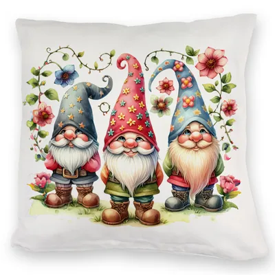 Produktbild von Drei lustige Gartenzwerge Kuschelkissen
