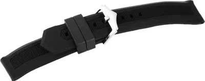 Produktbild von Silikon-Uhrenarmband, schwarz, Dornschließe, 12 mm - 28 mm