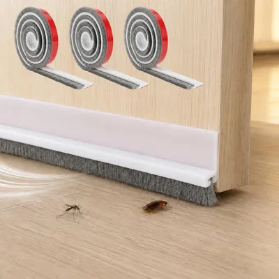 Immagine prodotto di Guarnizione autoadesiva per porte, guarnizione a spazzola, 100 x 3 cm, per porte