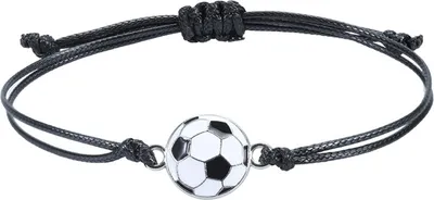 Produktbild von Sport-Armband, Fußball, geflochten, Uni, verstellbares Wachsschnur-Armband, Fan-Geschenk-A