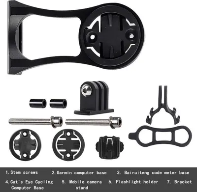Produktbild von INF Fahrradcomputer Halterung: Aluminiumlegierung, 8cm, Mehrfachverwendung Schwarz