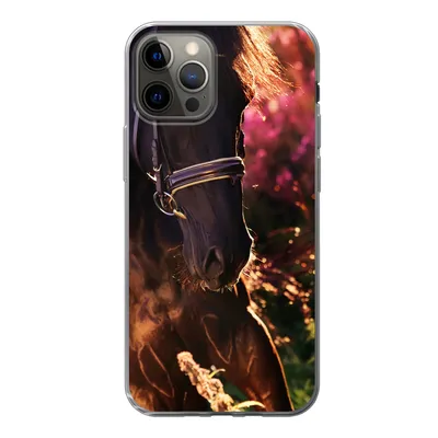 Produktbild von MuchoWow® Handyhülle Schutzhülle Hülle für iPhone 13 Pro Pferd - Sonne - Porträt Silikon Softcase Handy Hülle - Handy-Tasche