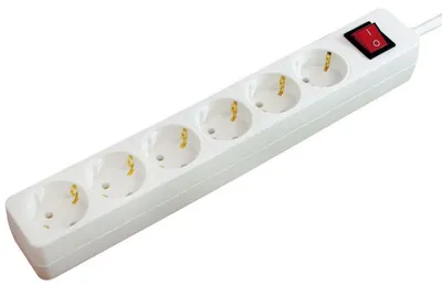 Obrázok produktu pre Brennenstuhl 1150620436, 3 m, Vnútorný, IP20, Biela, 6 AC zásuvky/AC zásuviek, 100 mm