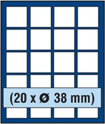 Produktbild von SAFE 6338 NOVA Element für 20 Münzen mit 38 mm Durchmesser (z.B. 10 Euro in Dosen)