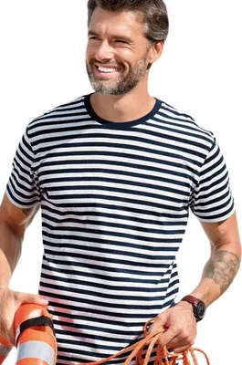 Produktbild von Marineblaues Herren-T-Shirt, 100% Baumwolle, unbedruckt, einfarbig, 150g/m2, Farbe dunkelblau, Größe M