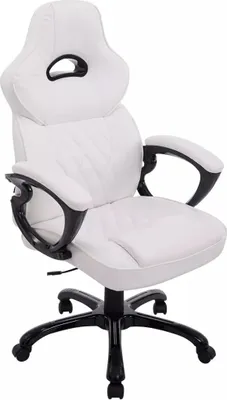 Produktbild von In And OutdoorMatch Bürostuhl Cayla - Weiß - Kunstleder - Ergonomischer Büro- und Gamingstuhl - Auf Rollen - Für Erwachsene - Höhenverstellbar