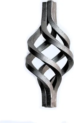 Produktbild von UHRIG Schmiedeeisen Zwirbel, Zierteil Vierkant Stahl, Korb Schnörkel für Geländer, Zaun uvm. Ø 60 mm, Höhe 130 mm