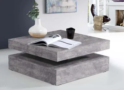Immagine prodotto di Tavolino >Coimbra I< effetto cemento grigio chiaro - 93x34,3x78 cm (LxAxP)